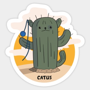 Cactus cat Sticker